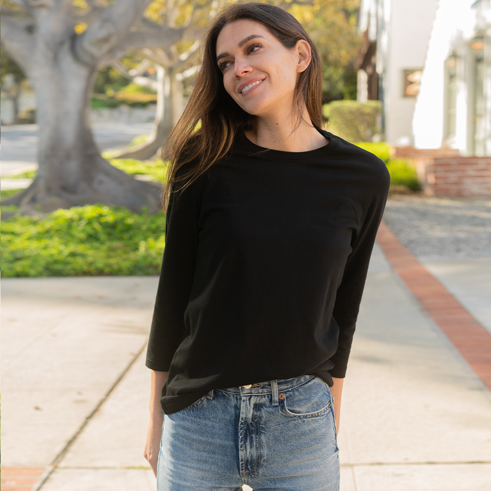 Crew Neck Black Tee And Jeans Men's Classic Crew Driggs Tee Mott Bow