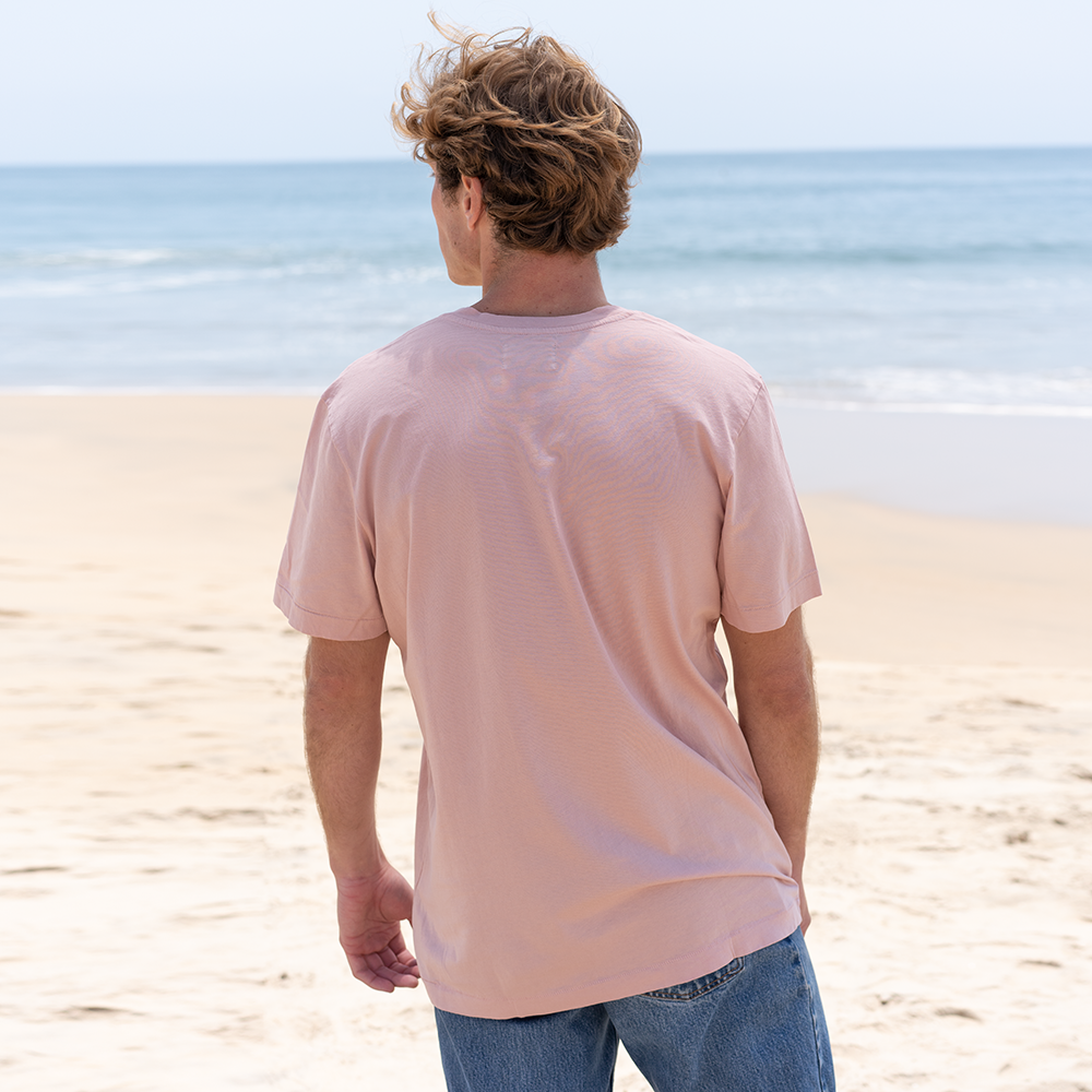 #color_blush organic cotton V-Neck t-shirt Back