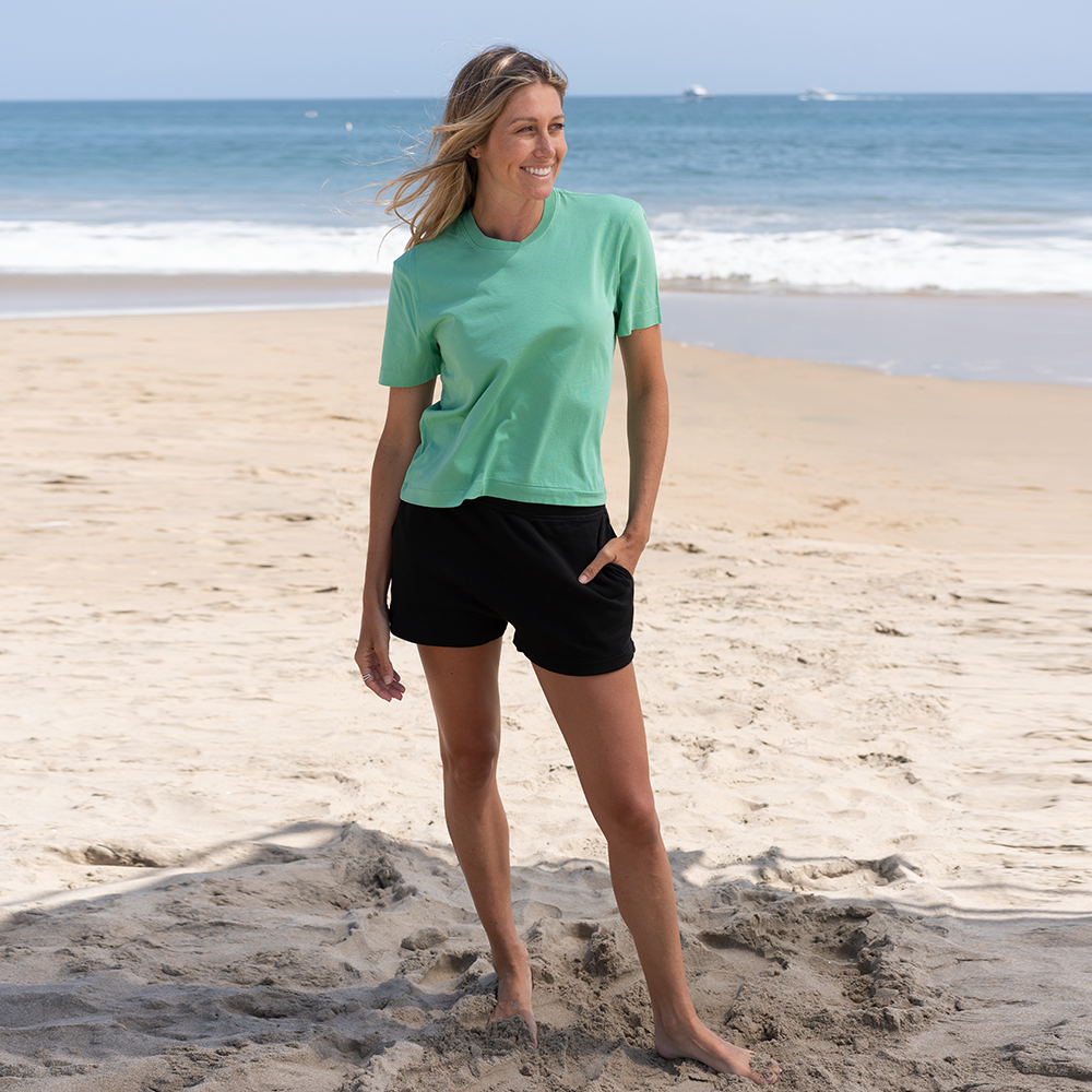 #color_light-green Womens Box Tee front Full-view