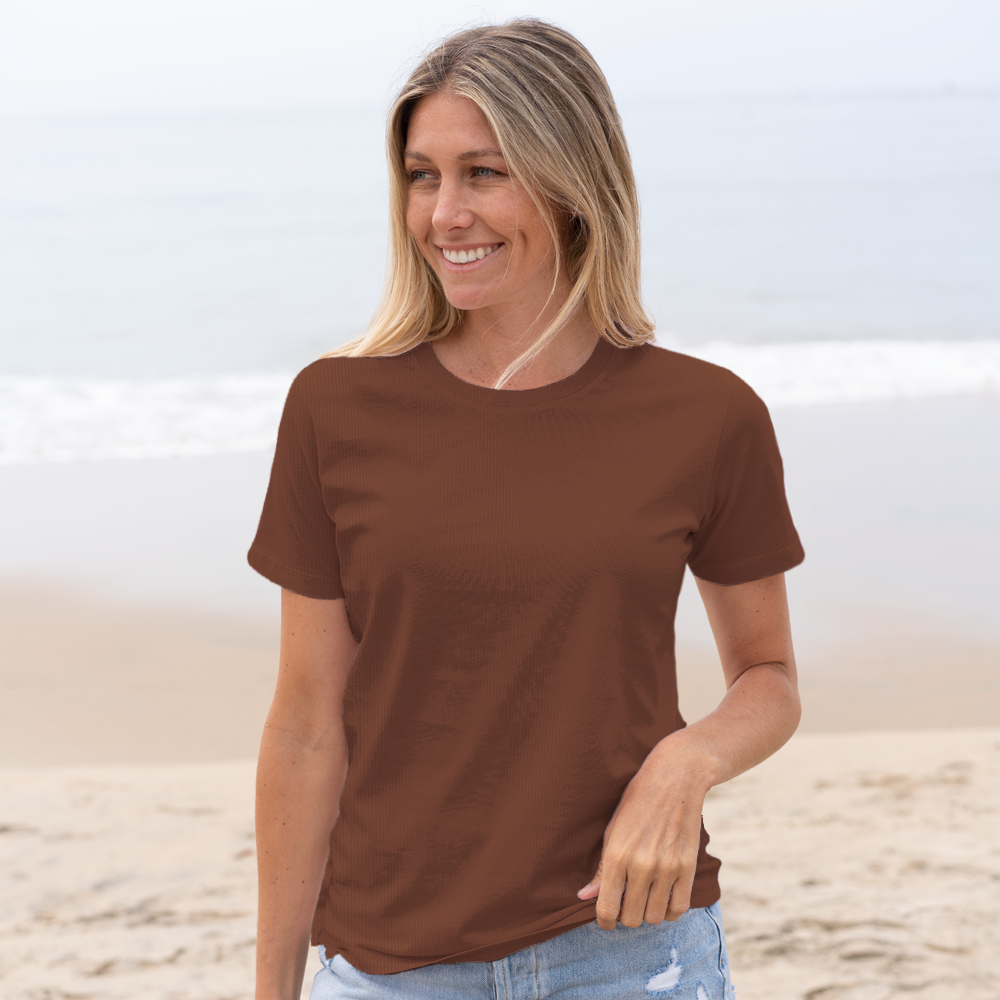 #color_brown organic cotton t-shirt Front