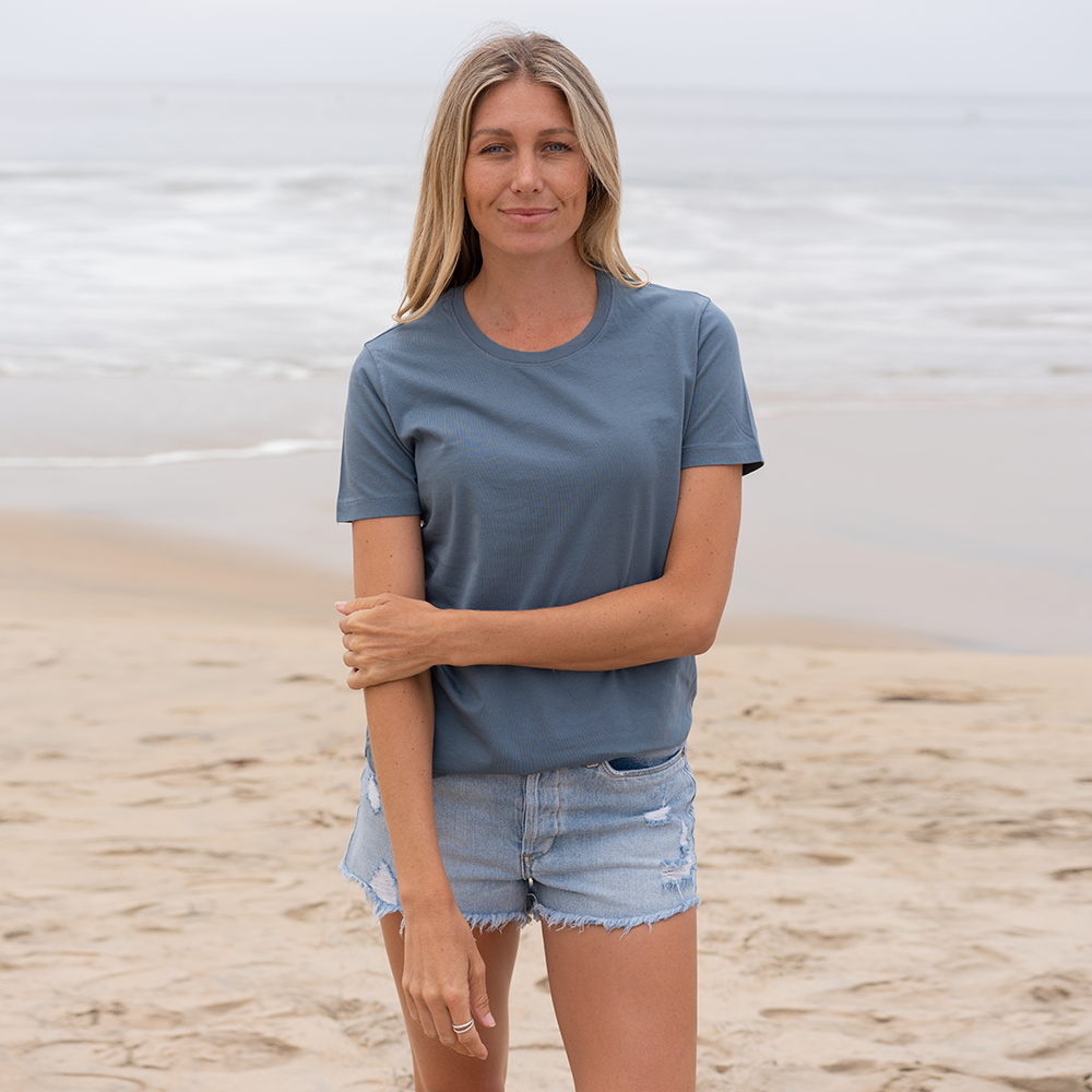 #color_dusk-blue organic cotton t-shirt front