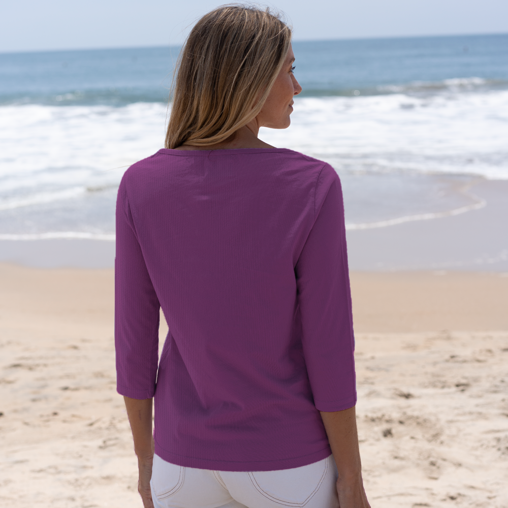 #color_plum organic cotton t-shirt Back