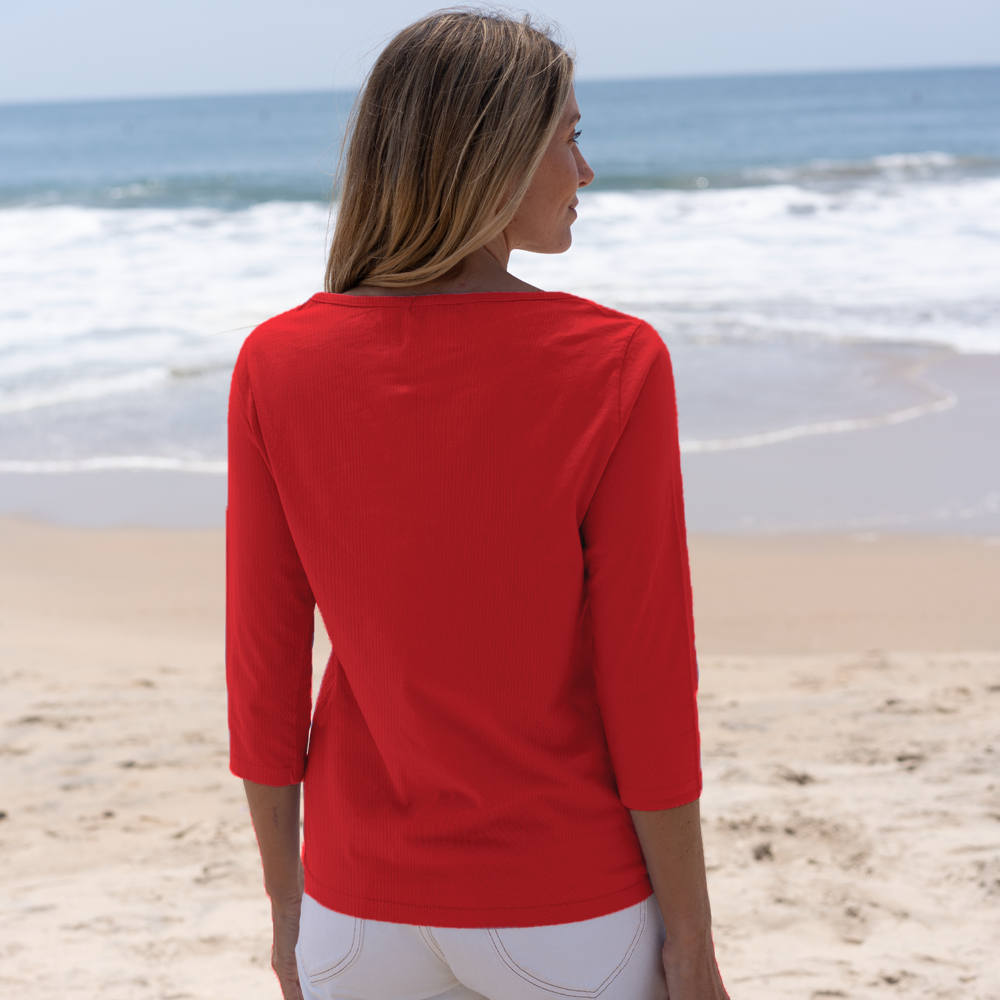 #color_red organic cotton t-shirt Back