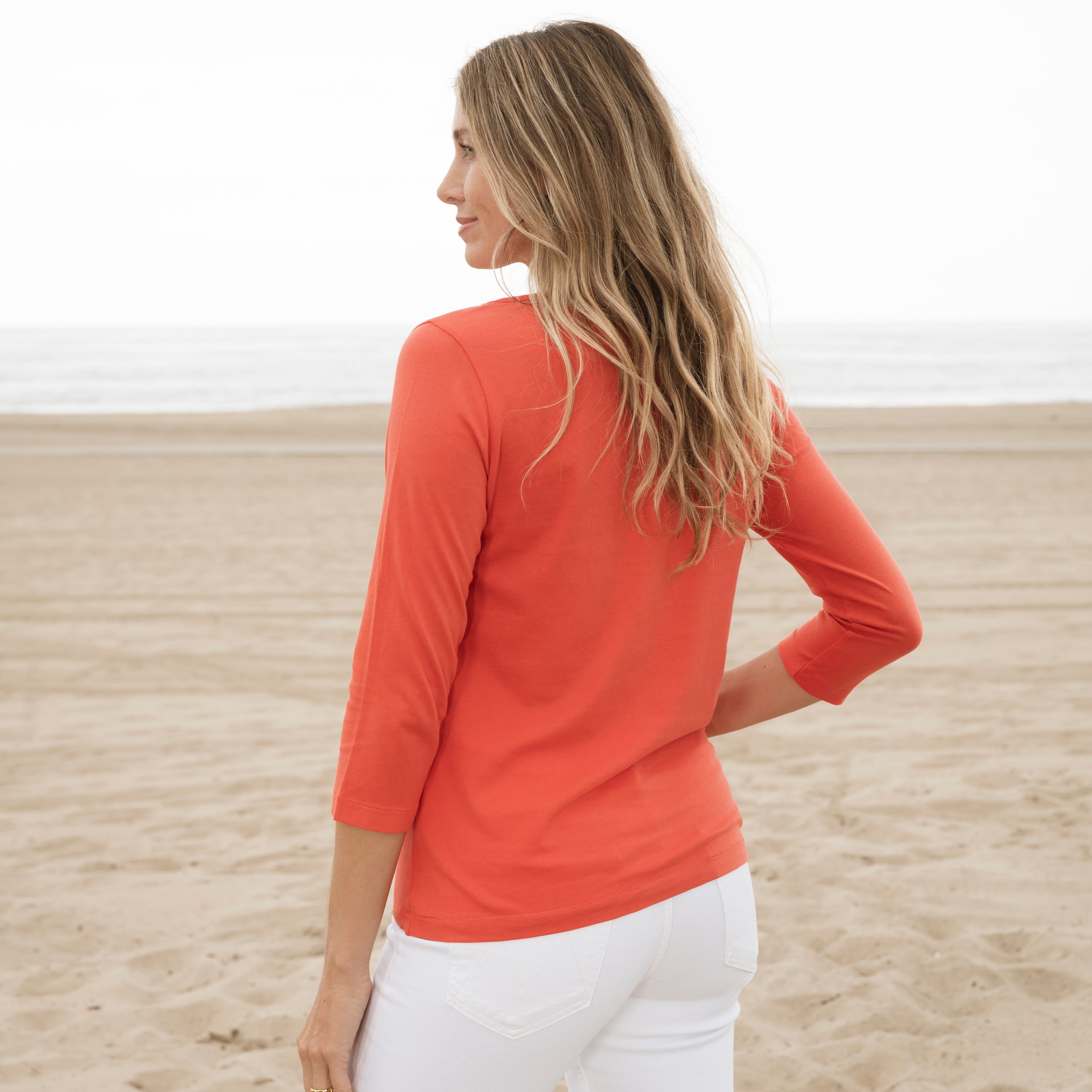 #color_red organic cotton t-shirt Side