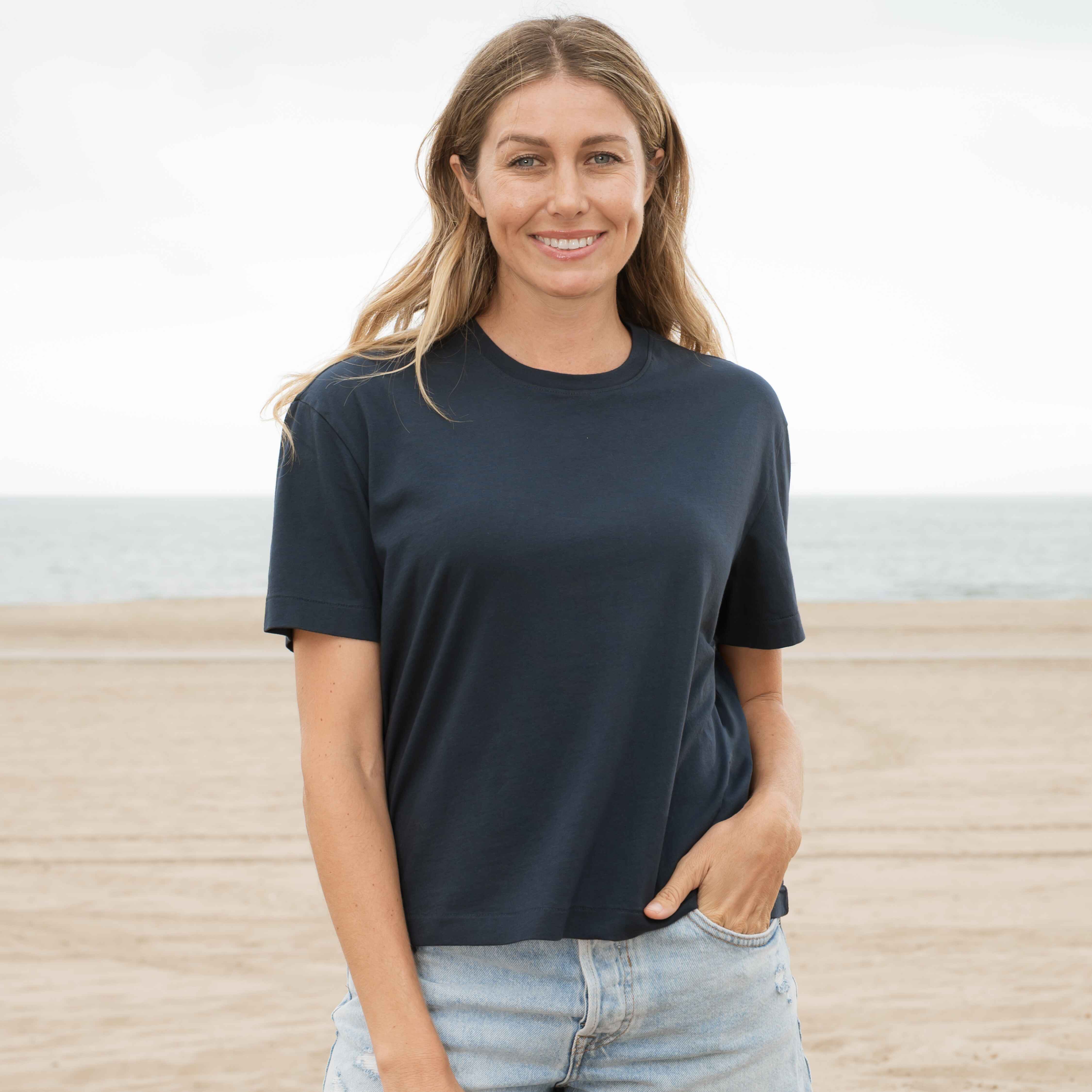 #color_navy-blue Womens Box Tee