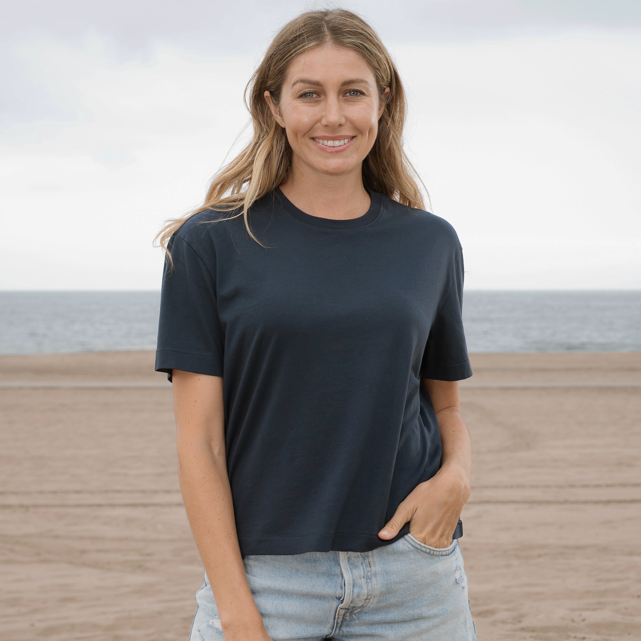 #color_navy-blue Womens Box Tee