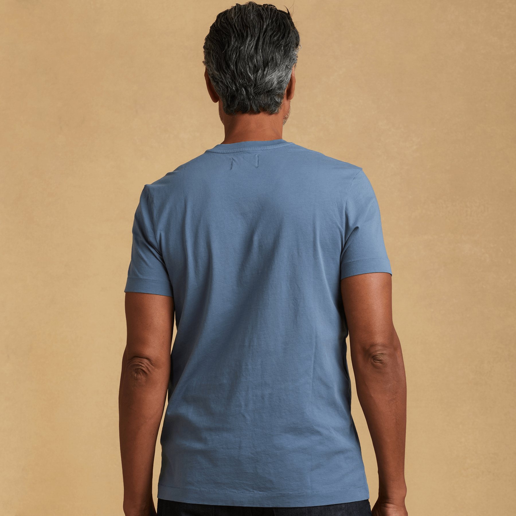 #color_dusk-blue organic cotton V-Neck t-shirt