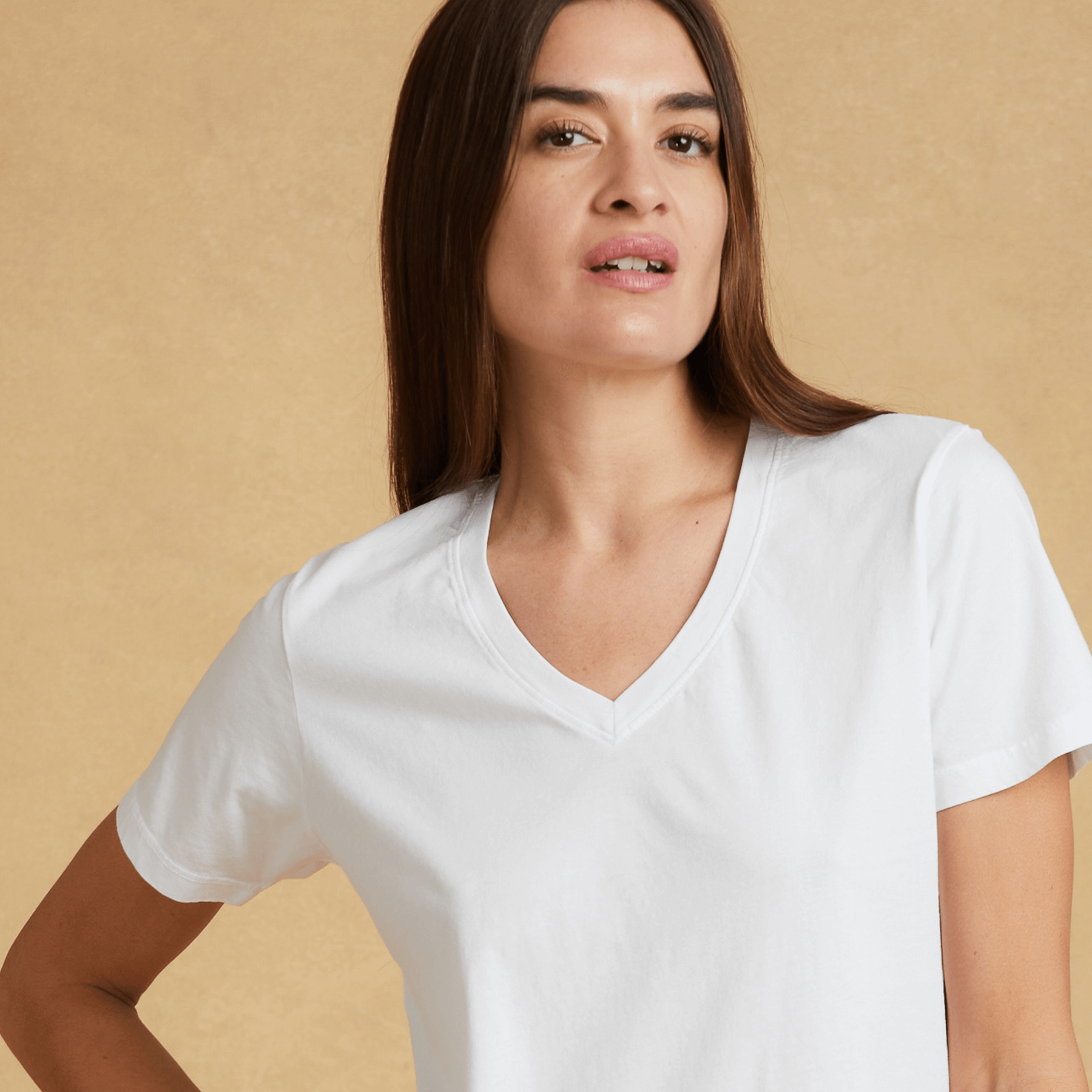 Womens white v neck online t shirt