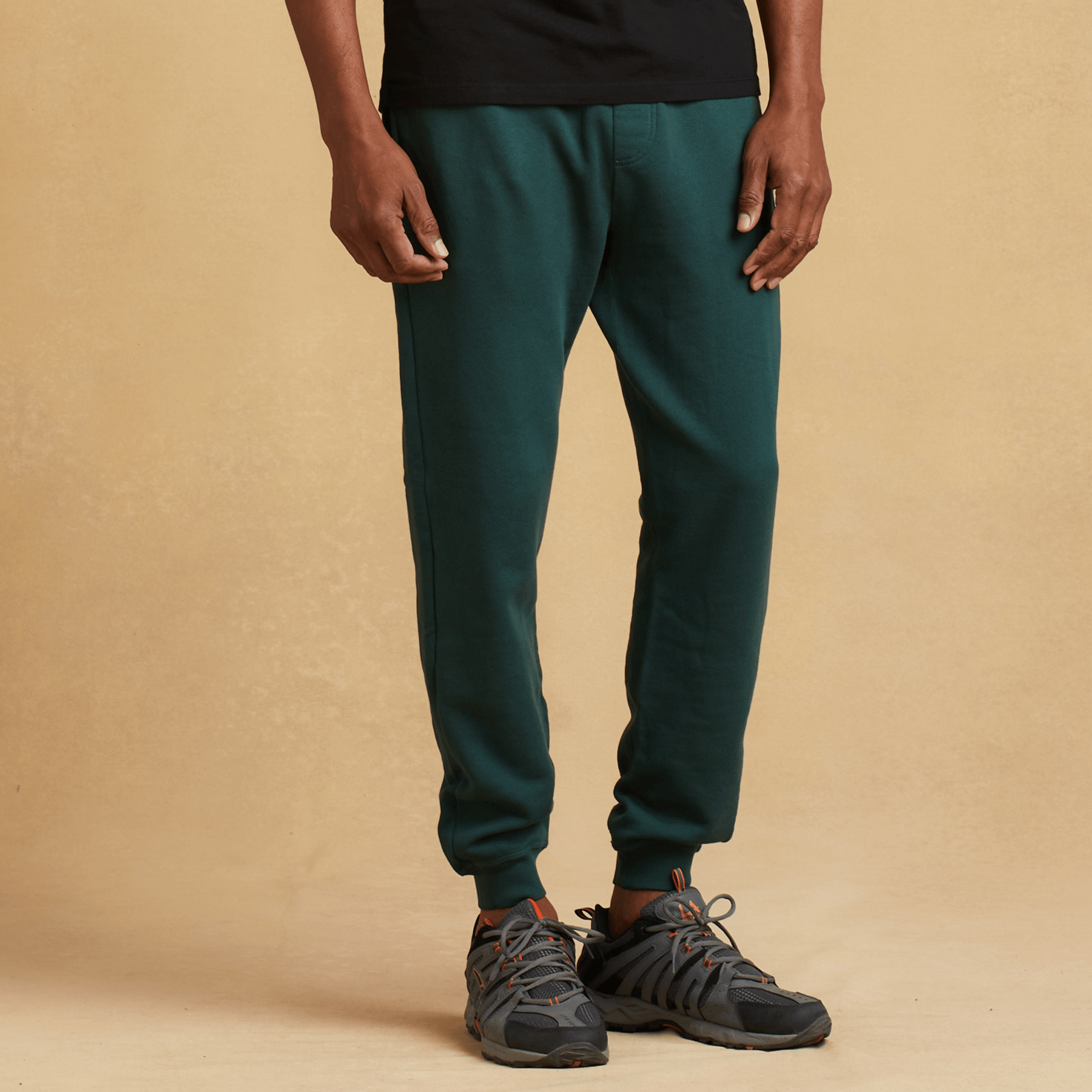#color_dark-green Mens French Terry Joggers