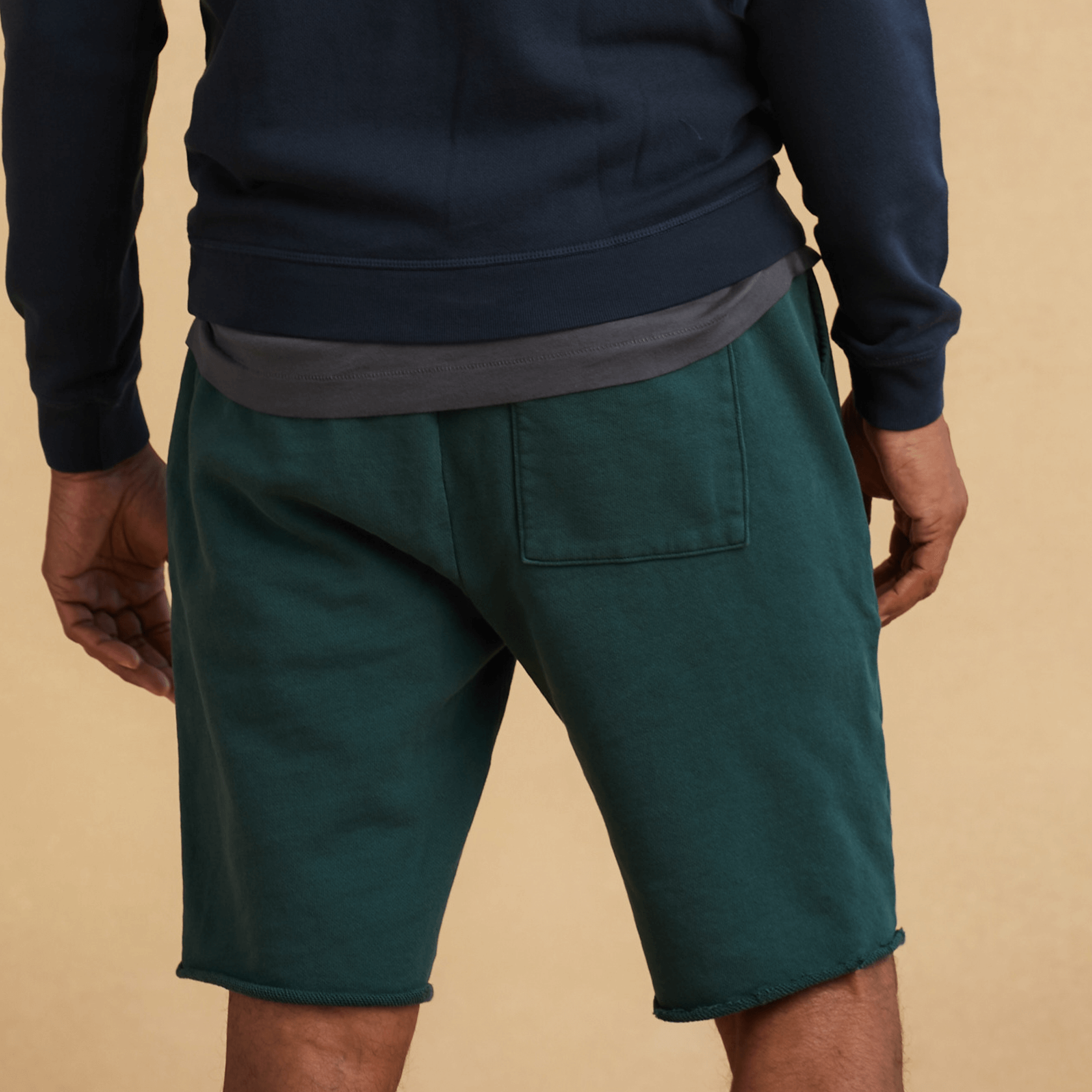 #color_forest-green Mens French Terry Short