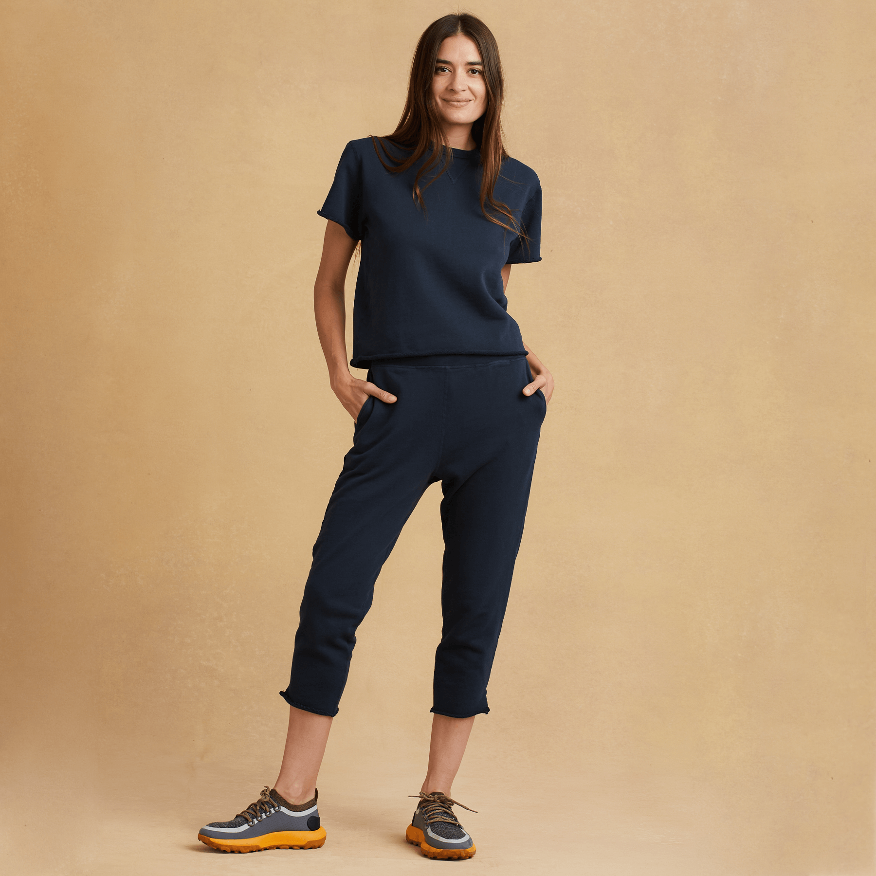 #color_navy-blue Womens French Terry Track Pant