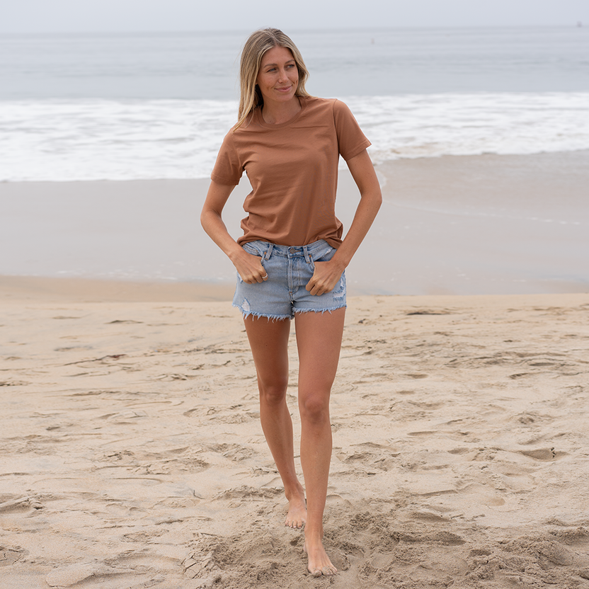 Women's Short Sleeve Printed Crew Neck T-Shirt