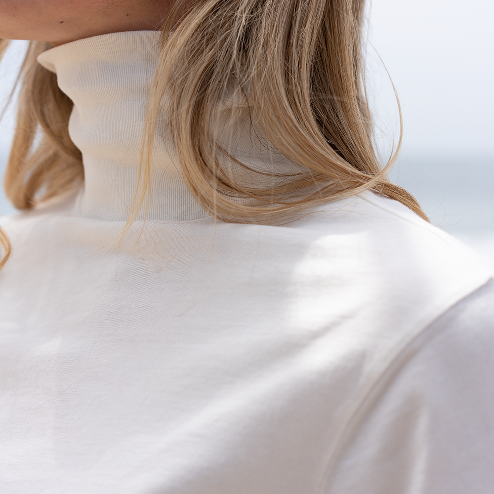 #color_off-white Womens Long Sleeve Turtle Neck close view