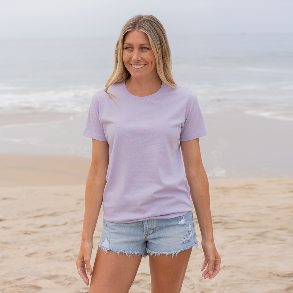 #color_pastel-lilac organic cotton t-shirt Front