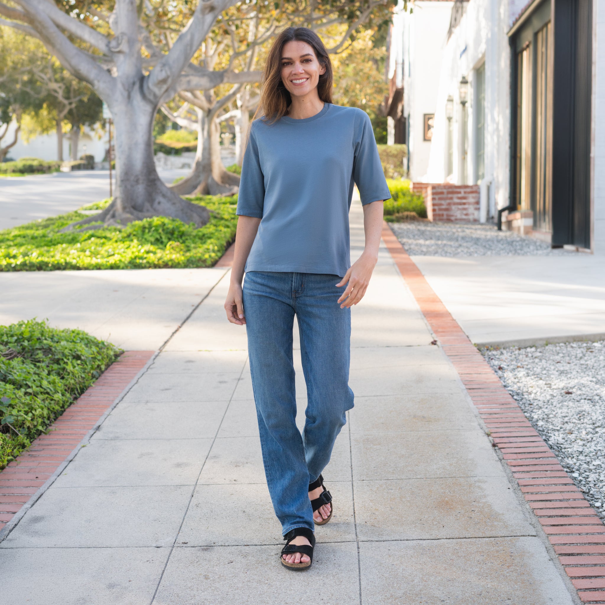 #color_dusk-blue HW Elbow Sleeve Crew Neck