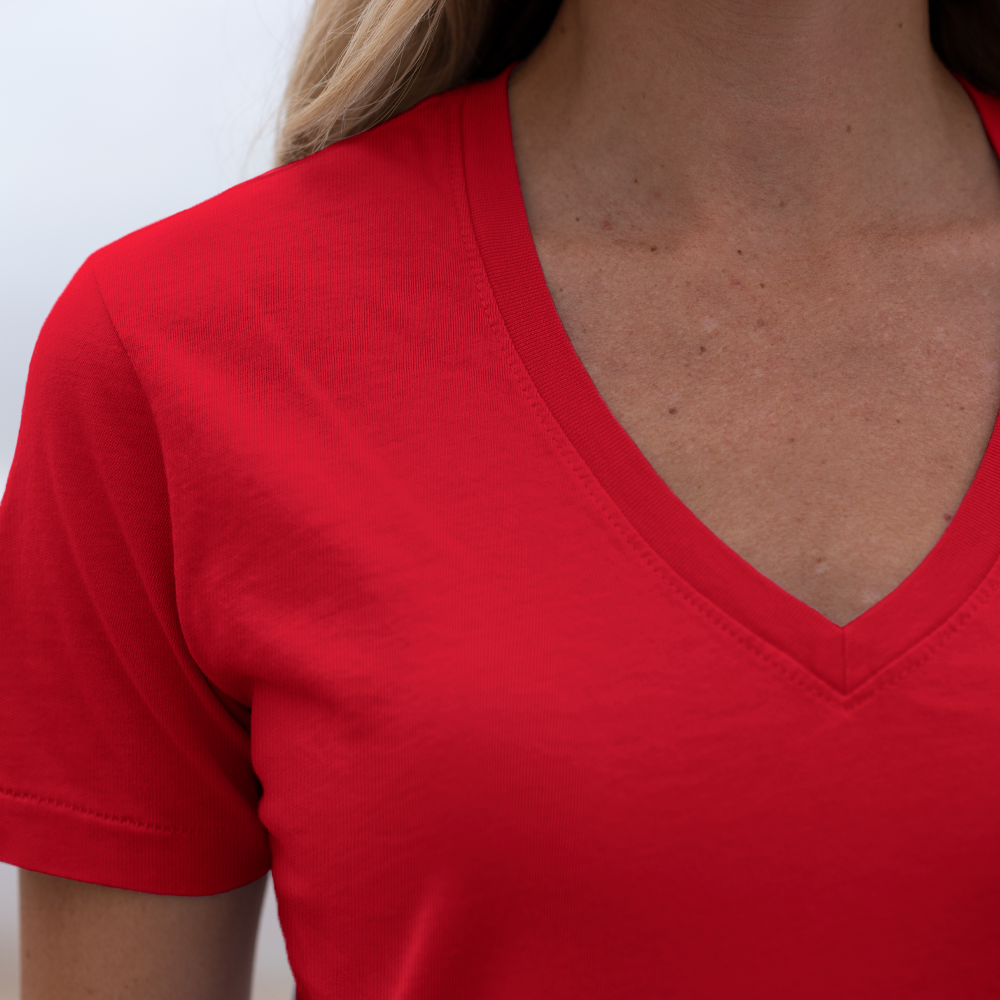 #color_red organic cotton t-shirt close up