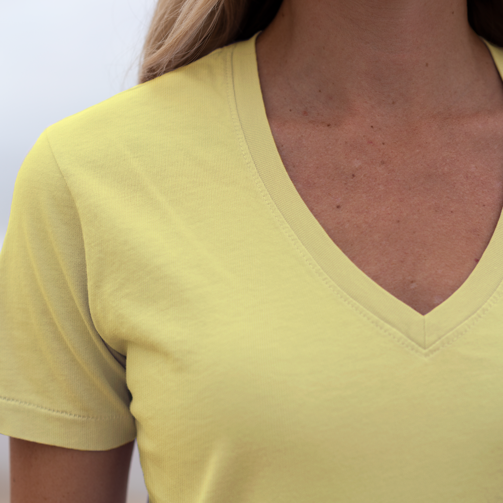 #color_yellow organic cotton t-shirt Close Up