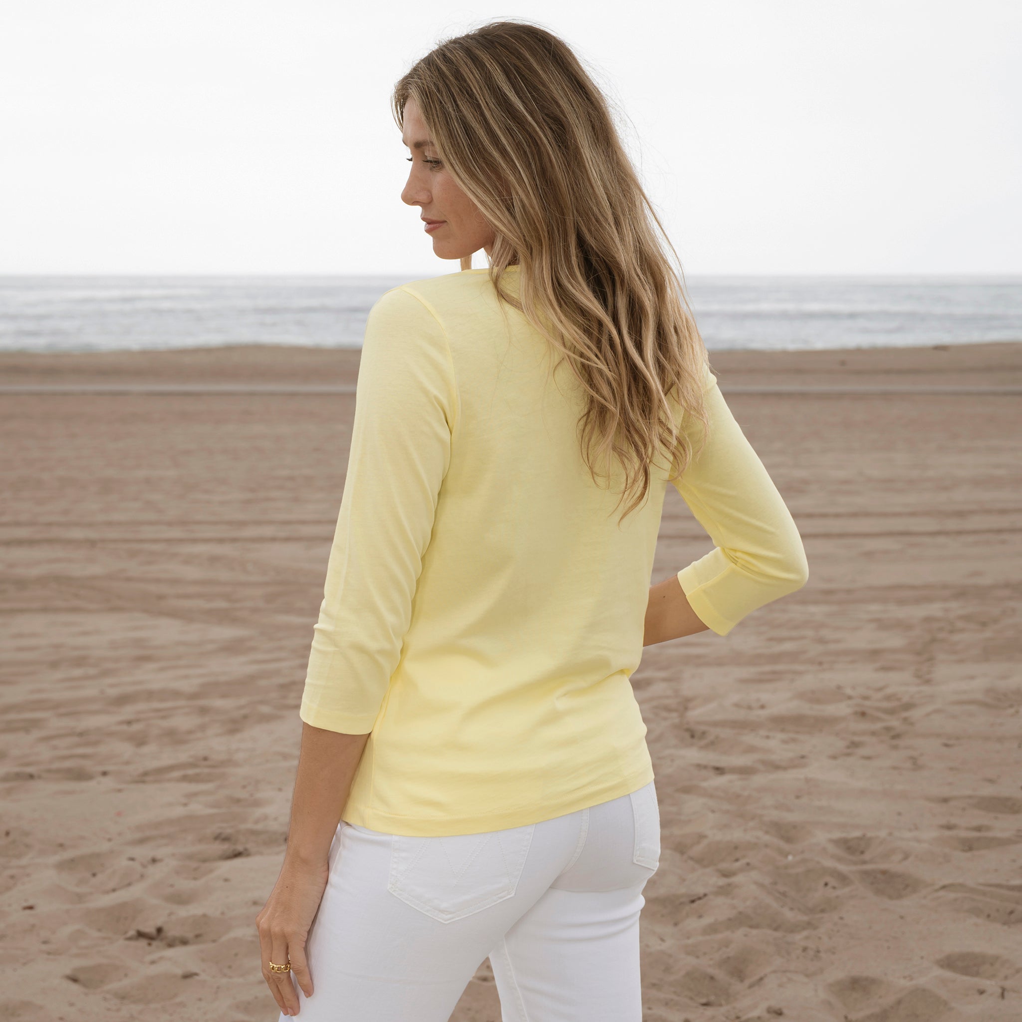 #color_yellow organic cotton t-shirt Back