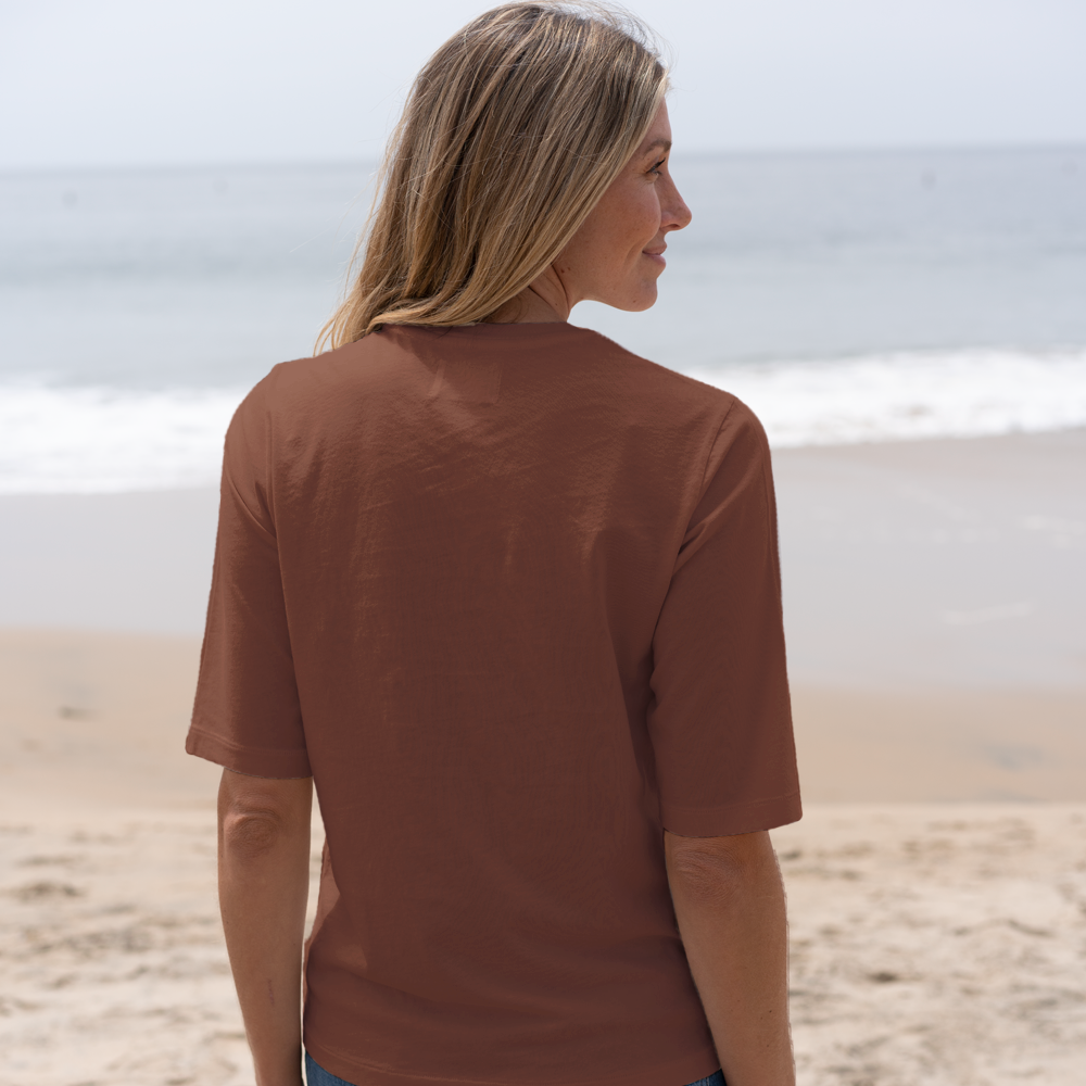 #color_brown organic cotton t-shirt Back