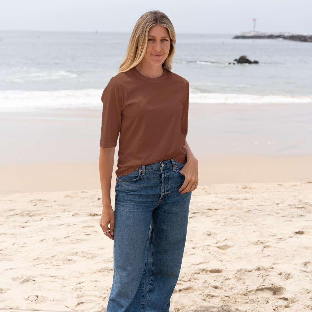 #color_brown organic cotton t-shirt 