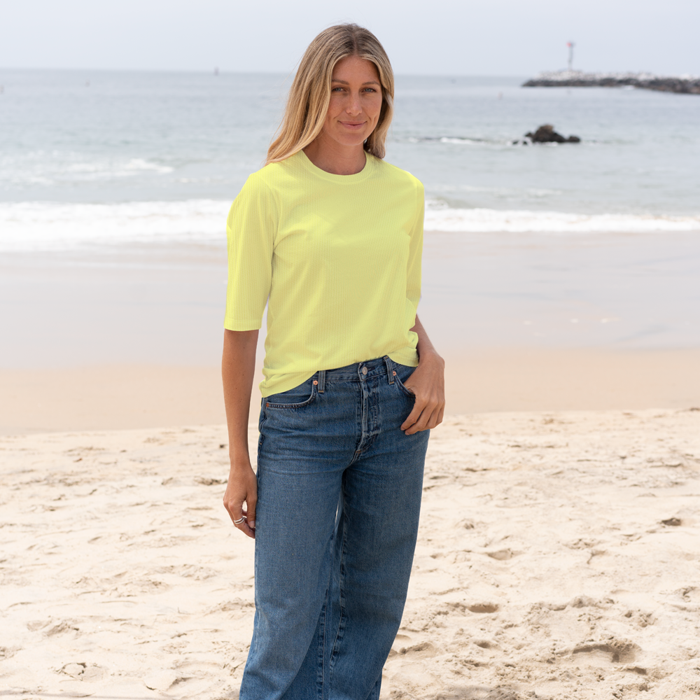 #color_yellow organic cotton t-shirt 