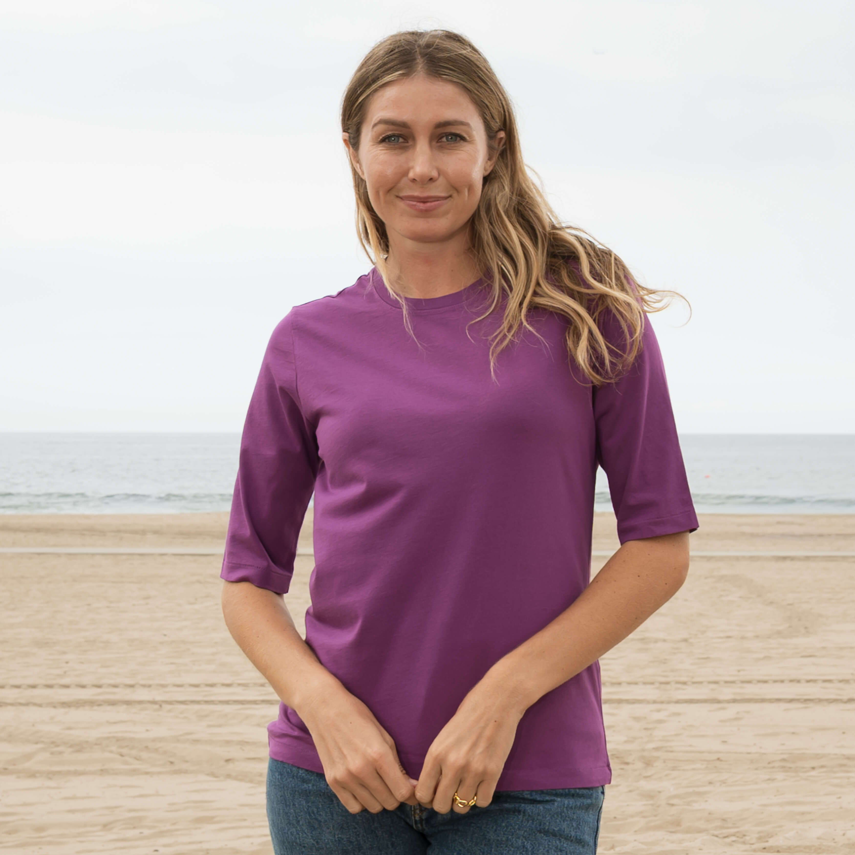 #color_plum organic cotton t-shirt 