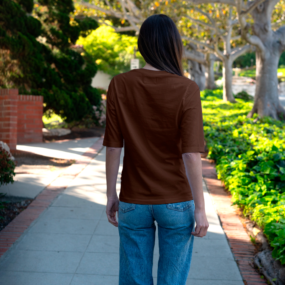 #color_brown organic cotton t-shirt back