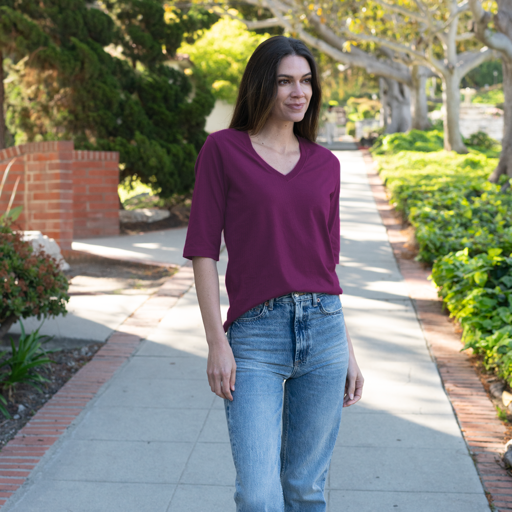 #color_plum organic cotton t-shirt 