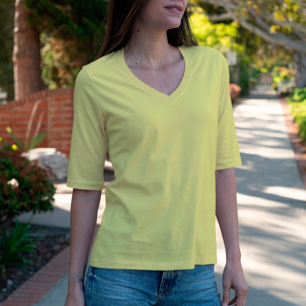 #color_yellow organic cotton t-shirt 
