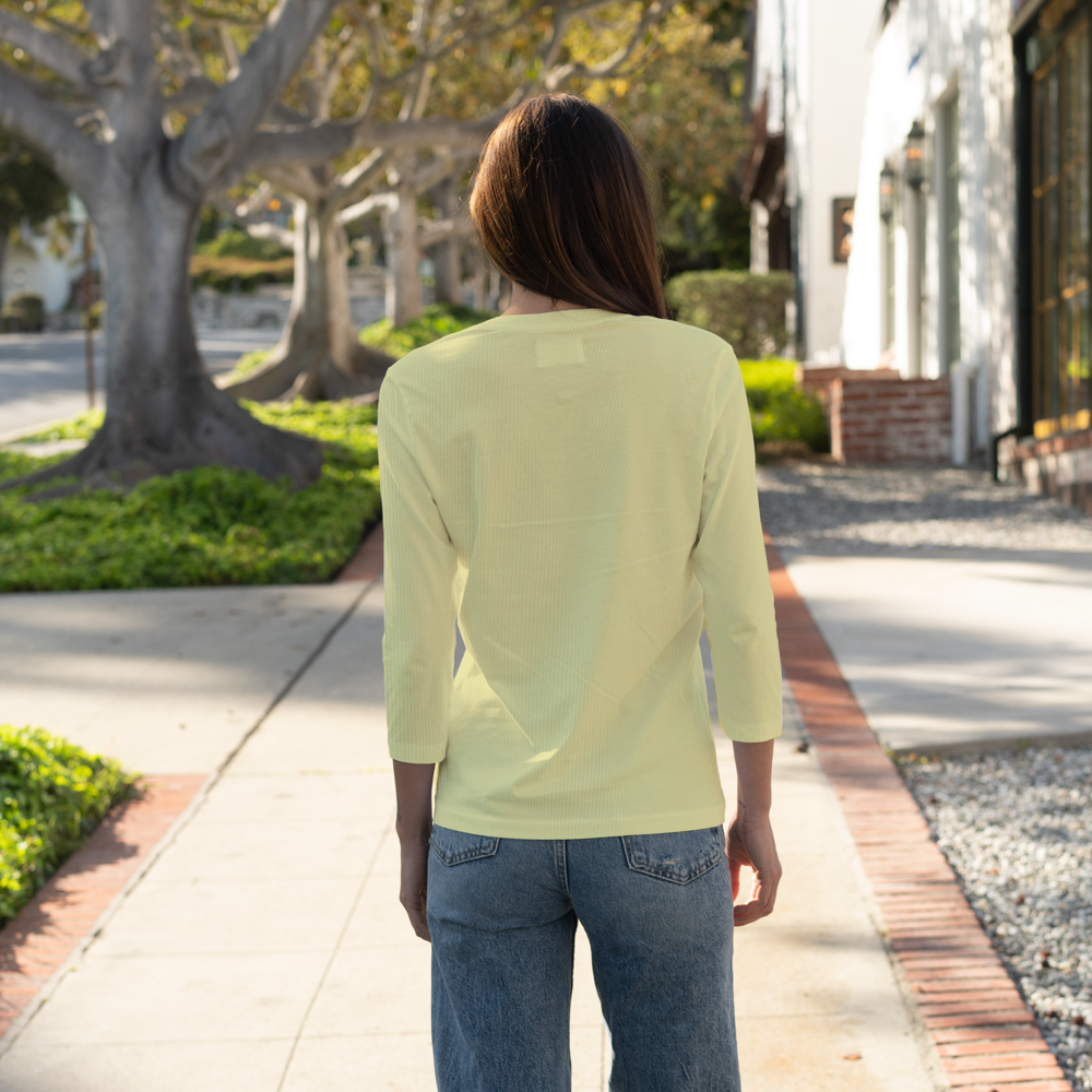 #color_yellow organic cotton t-shirt back