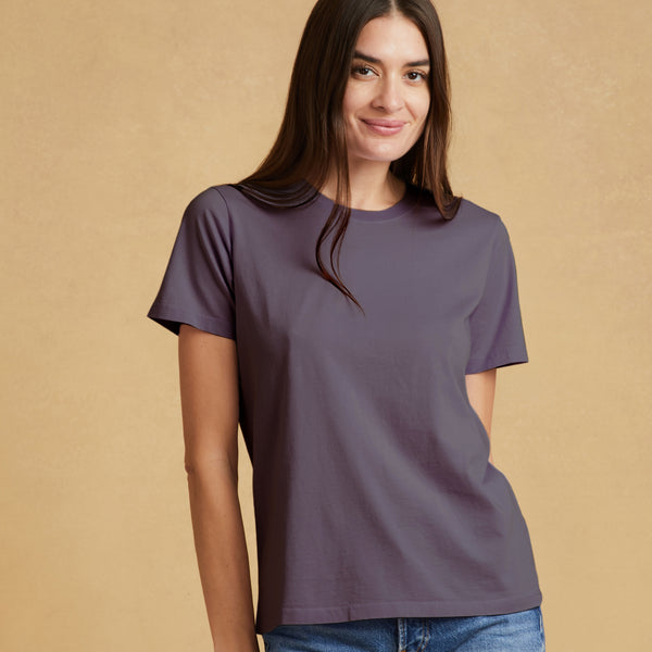 faded-purple organic cotton t-shirt