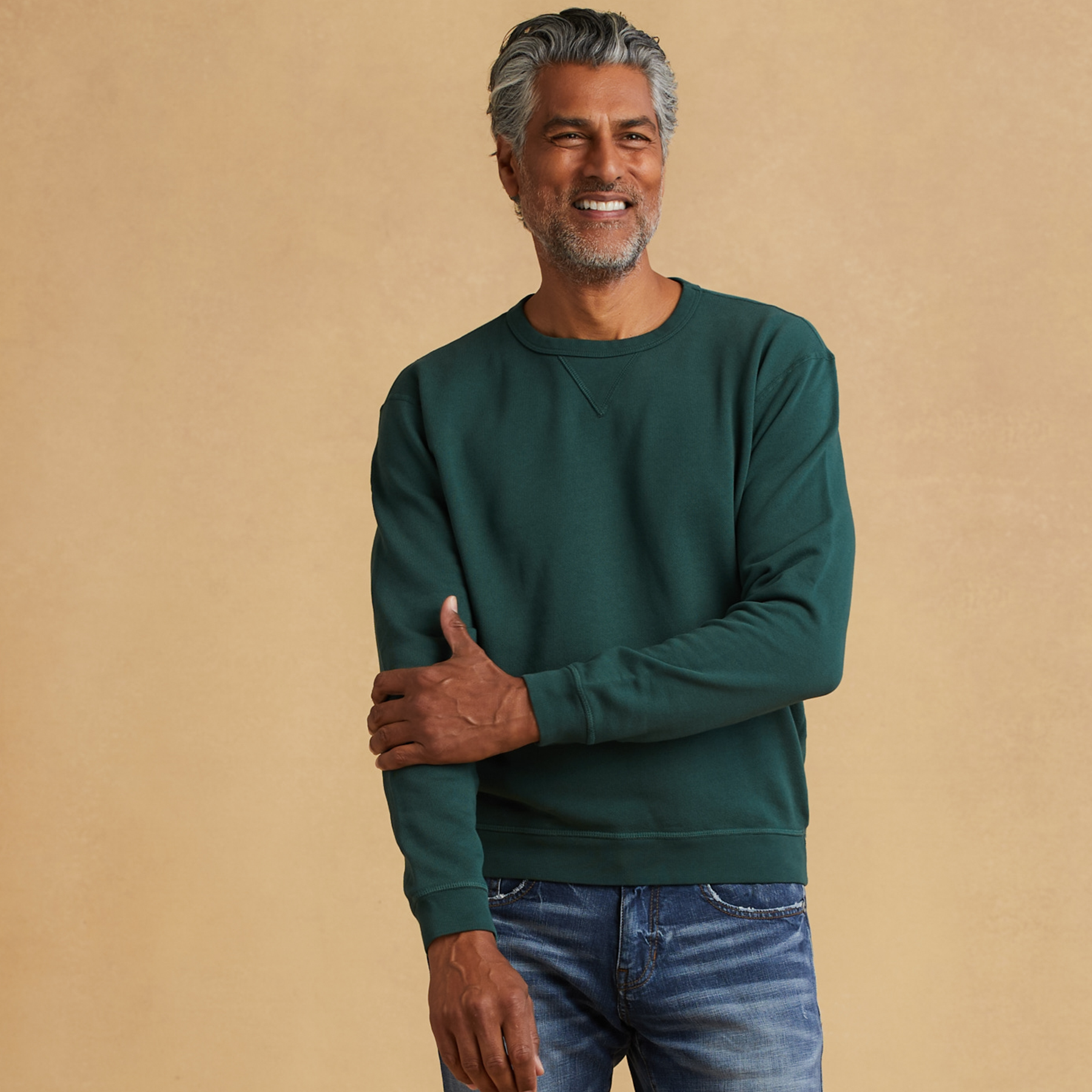 #color_dark-green organic cotton French Terry Sweatshirt