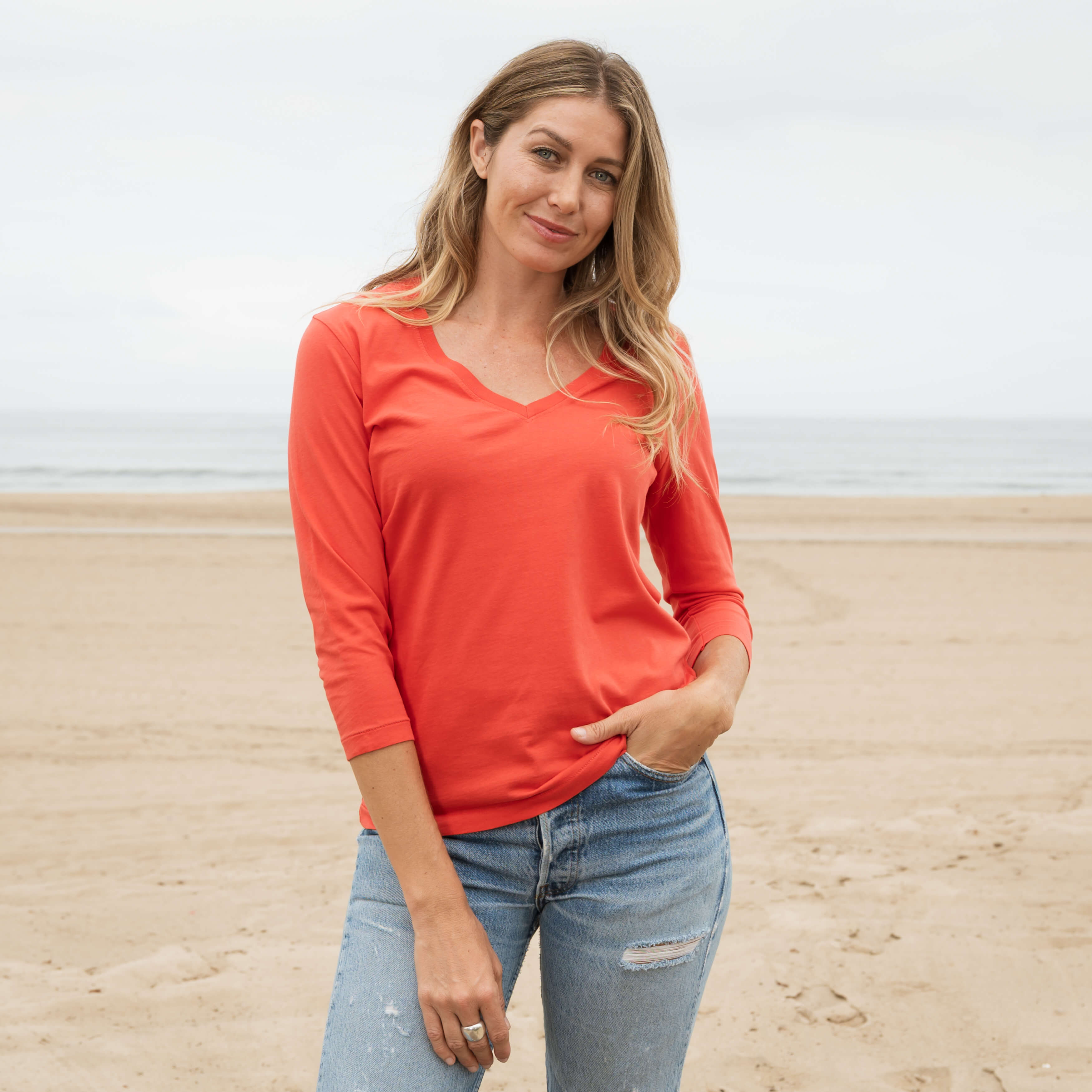 #color_red organic cotton t-shirt 