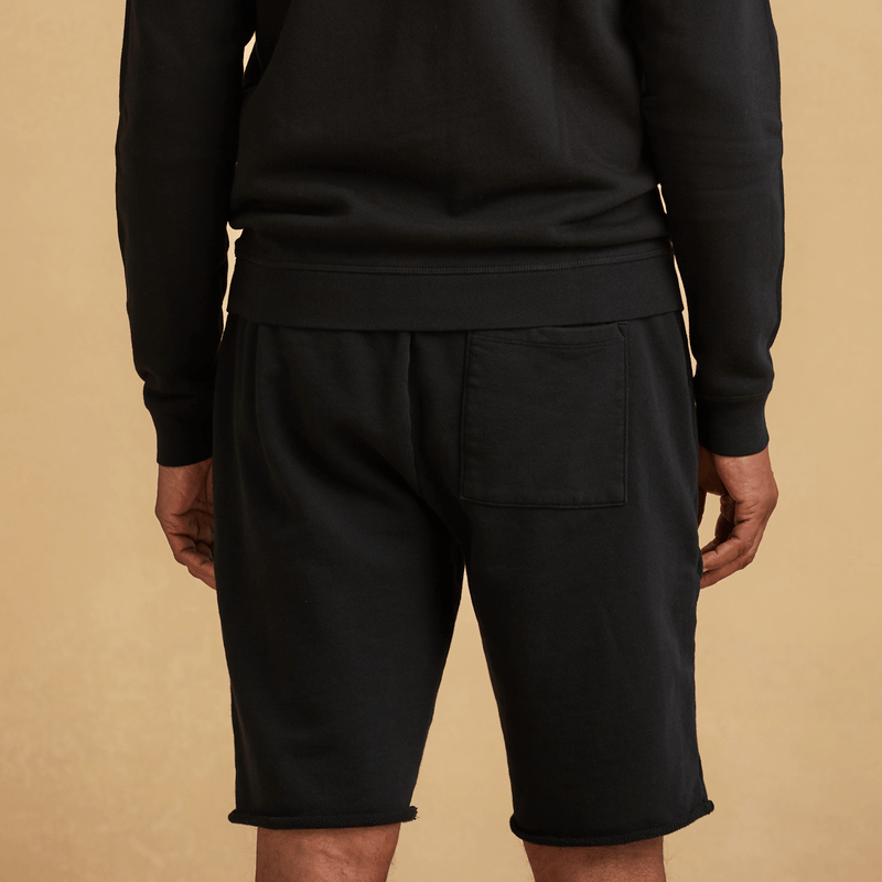 black Mens French Terry Short