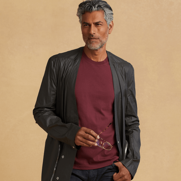 burgundy organic cotton t-shirt