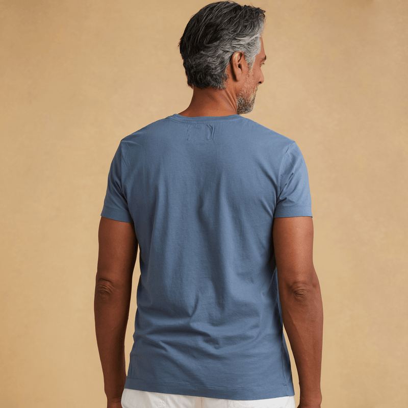 dusk-blue organic cotton t-shirt