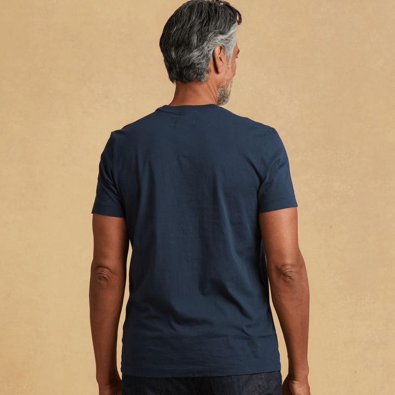navy-blue organic cotton t-shirt