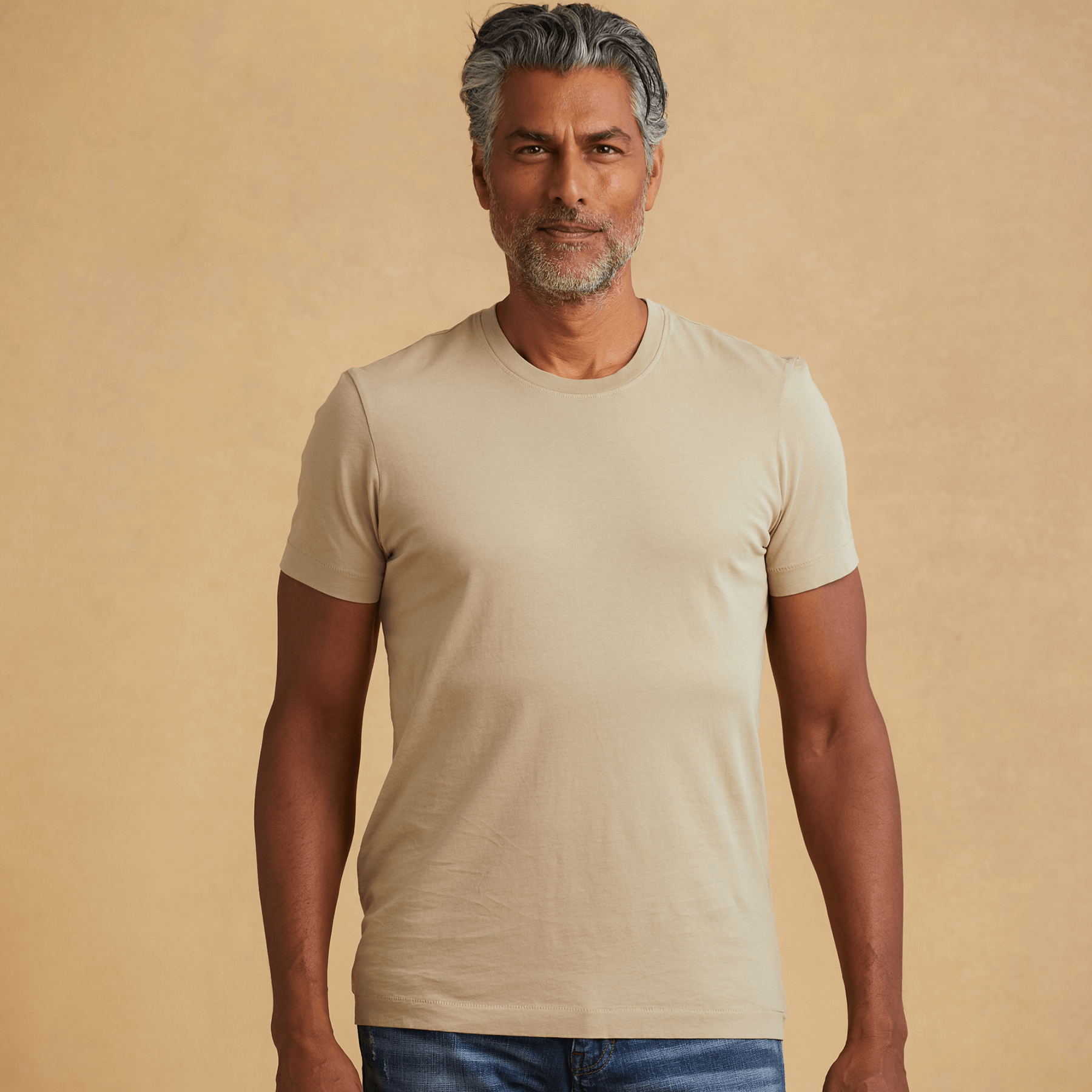 #color_sand organic cotton t-shirt
