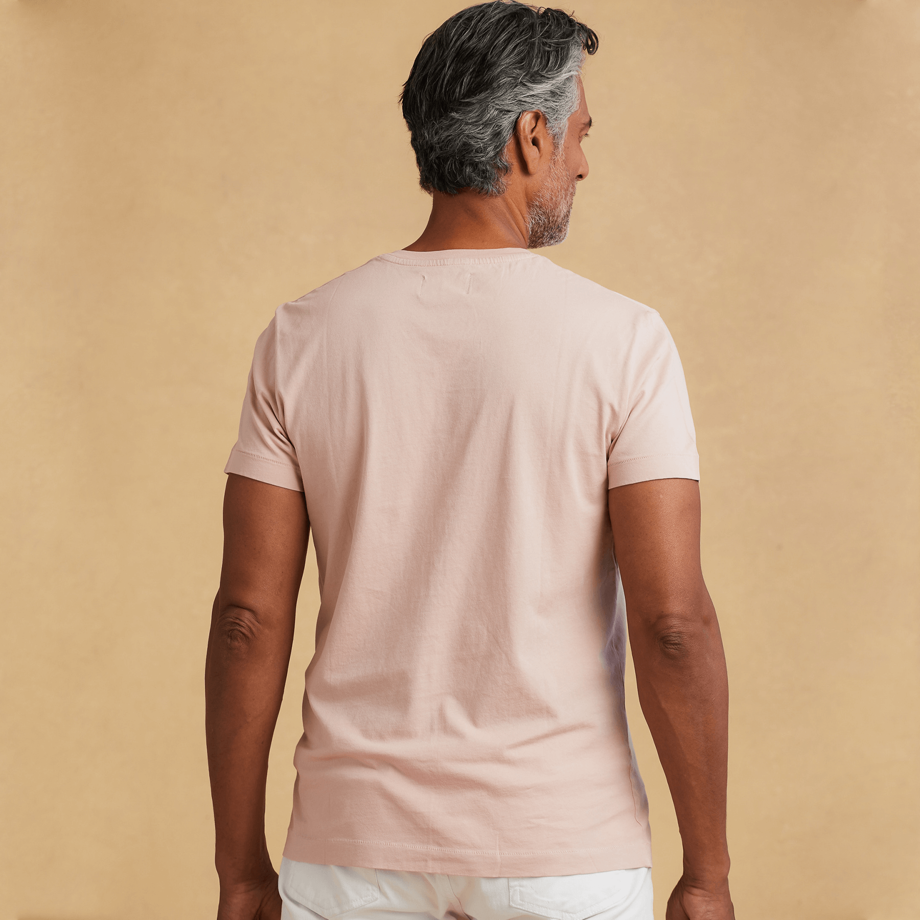 #color_blush organic cotton V-Neck t-shirt