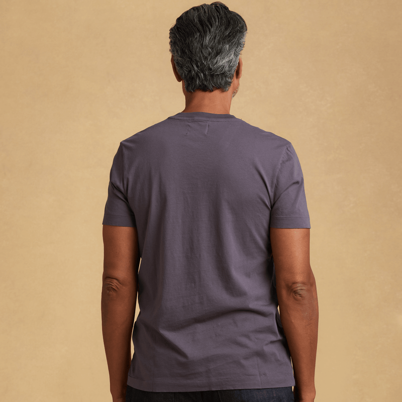 faded-purple organic cotton V-Neck t-shirt