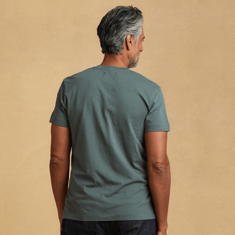 forest-green  organic cotton V-Neck t-shirt