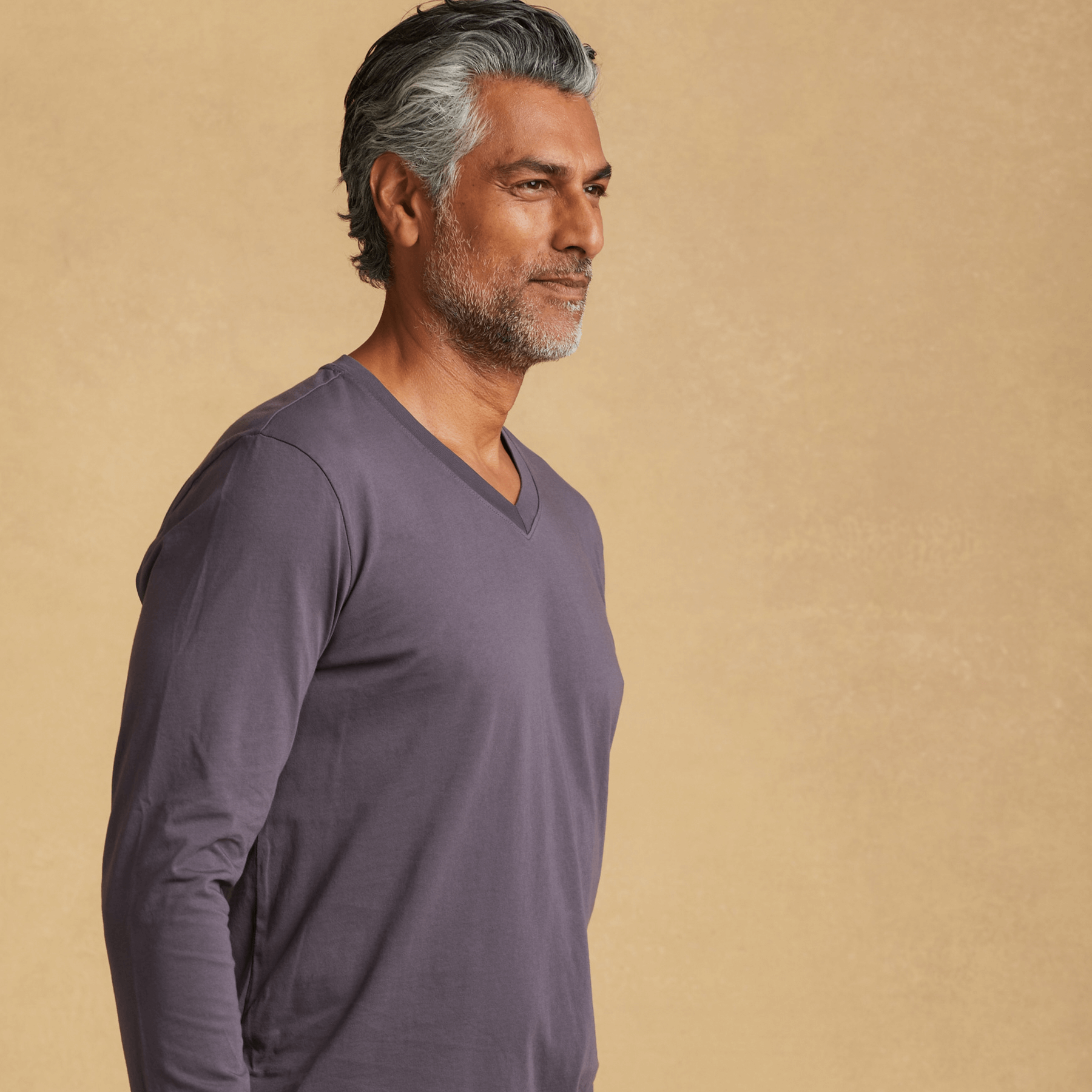 Mens long sleeve V-neck Classic T-Shirt – The Classic T-Shirt Company