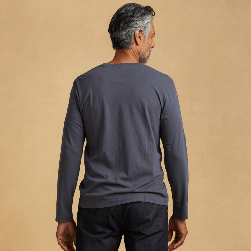 dark-grey organic long sleeve cotton t-shirt 