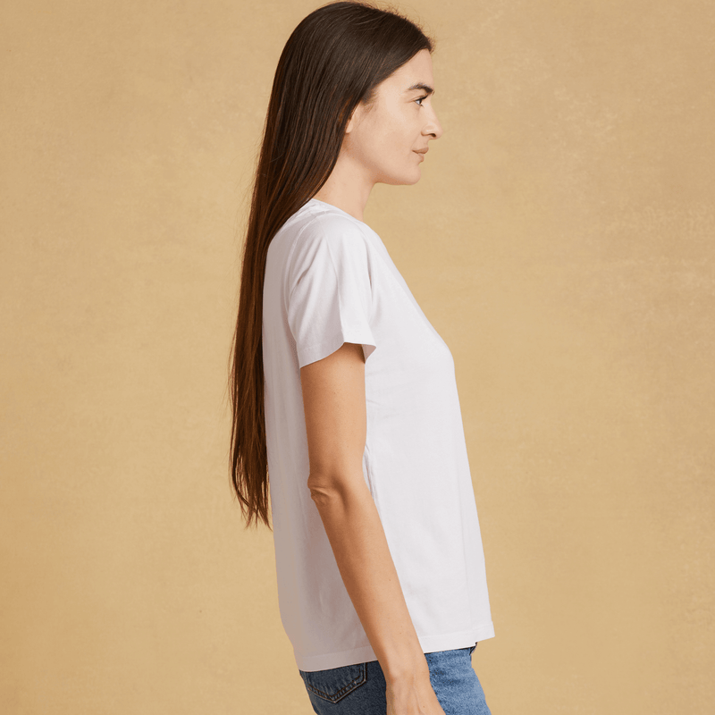 light-pink womens short sleeve crew neck side