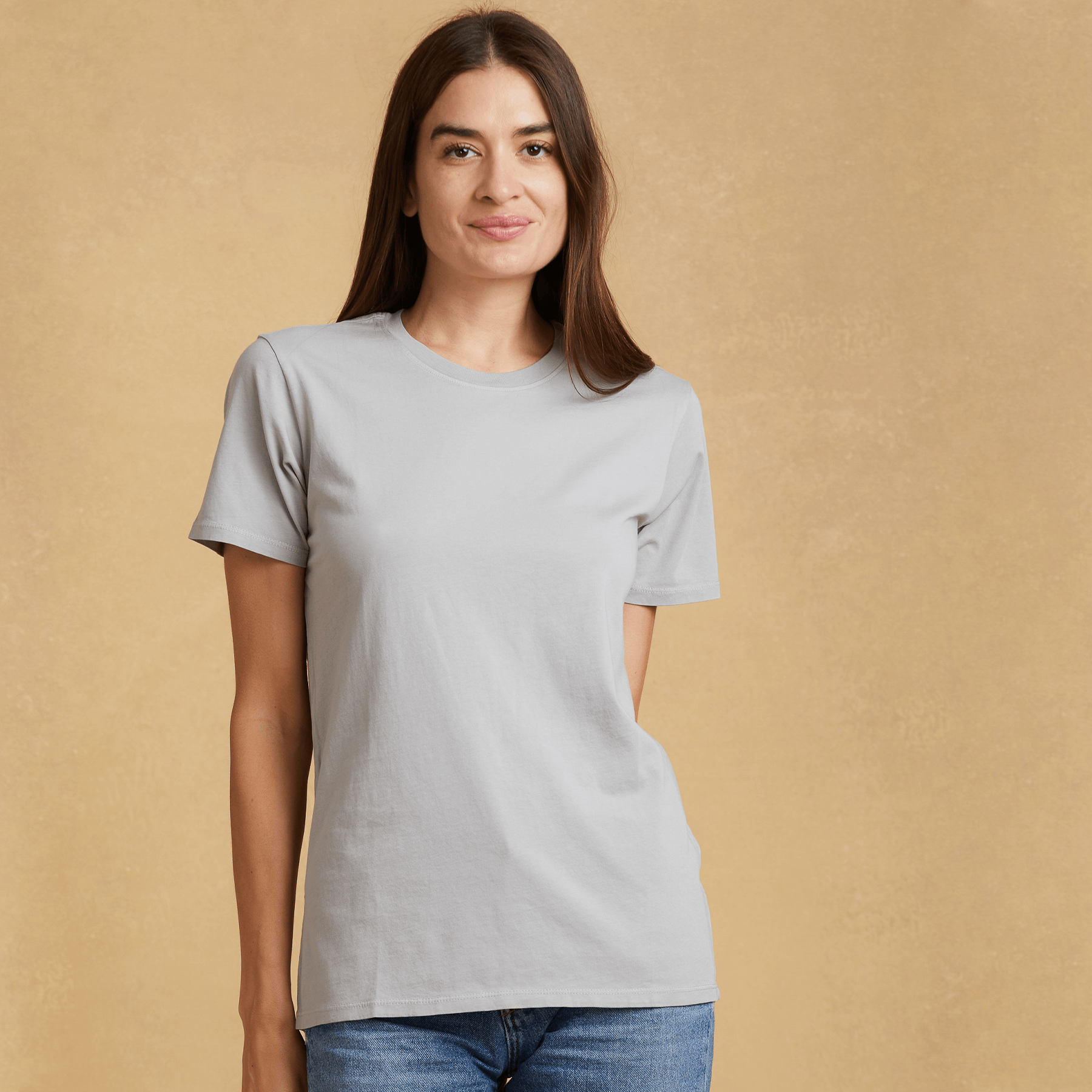 Womens crew top neck tee shirts