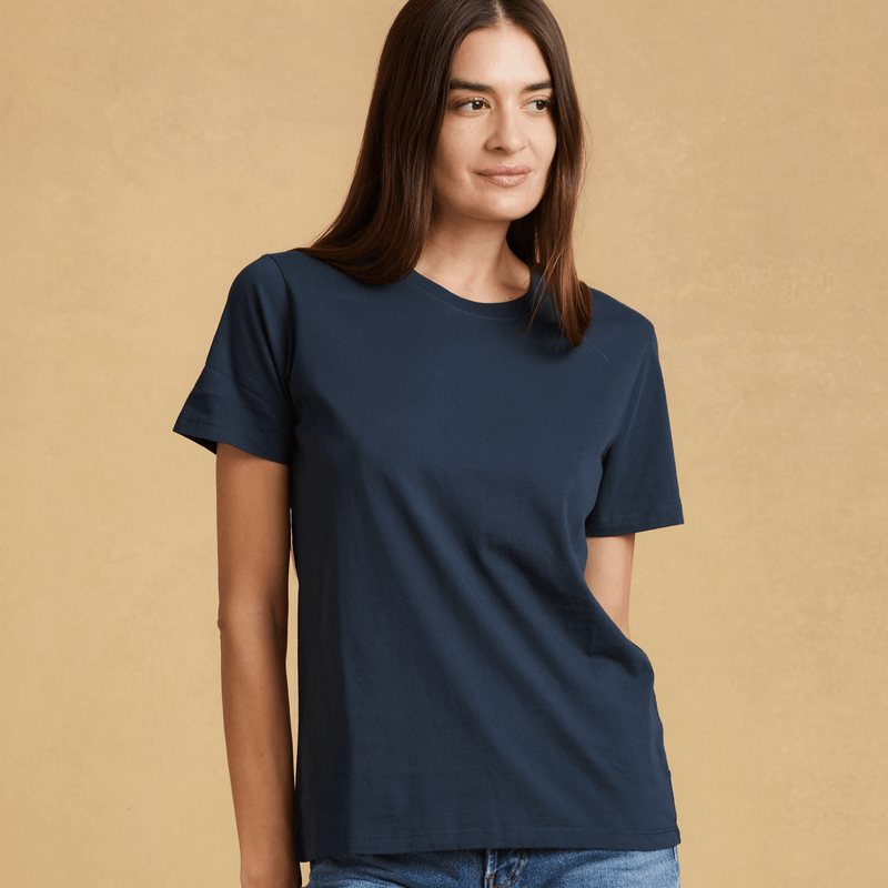 navy-blue organic cotton t-shirt 