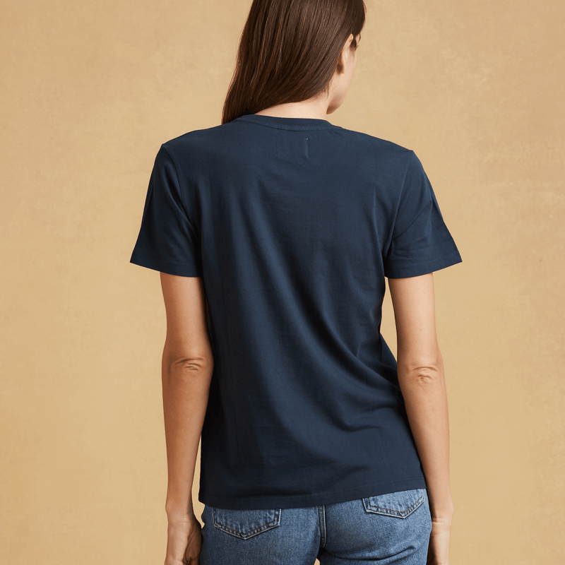 navy-blue organic cotton t-shirt 
