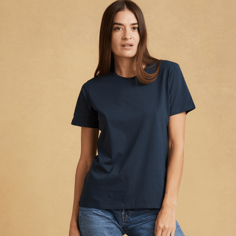 navy-blue organic cotton t-shirt 