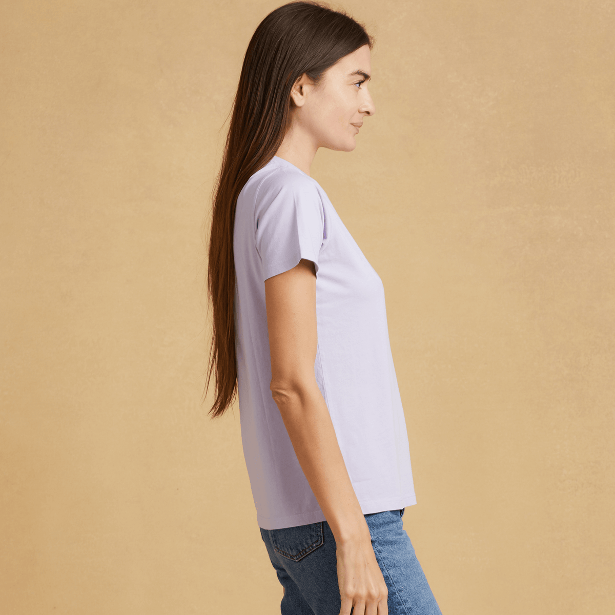 7176 Lilac Crew Neck T-Shirt