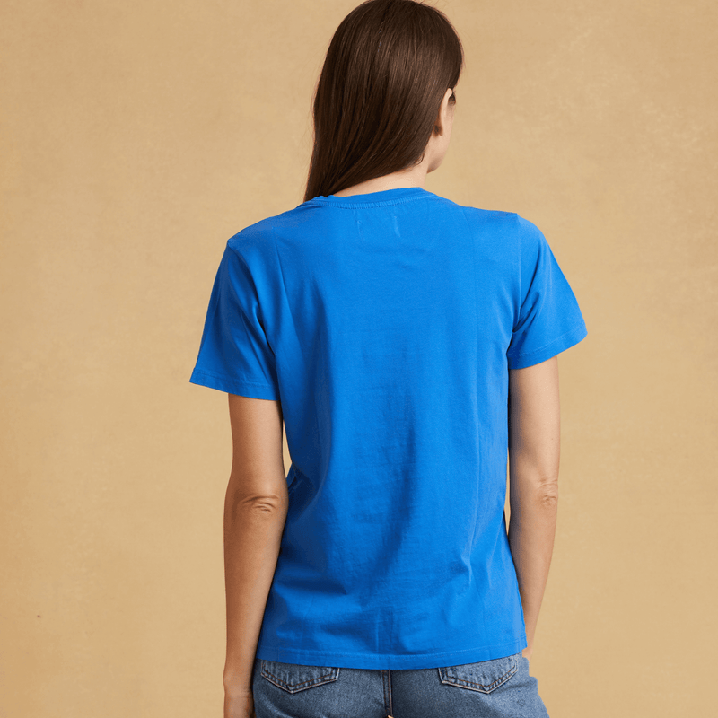 royal-blue organic cotton t-shirt 
